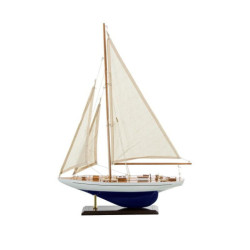 Velero blanco y azul