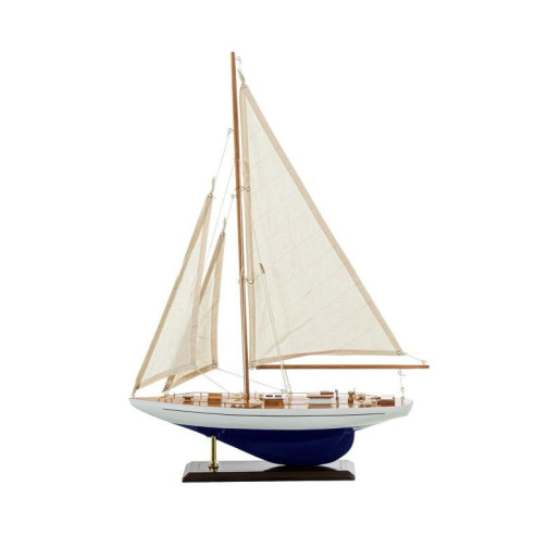 Velero blanco y azul