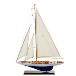 Velero blanco y azul
