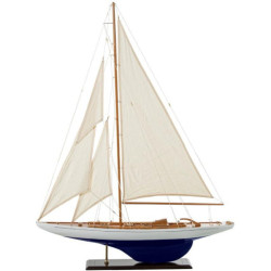 Velero blanco y azul