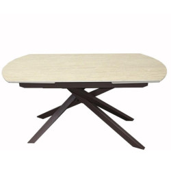 Mesa comedor marron y beige