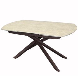 Mesa comedor marron y beige
