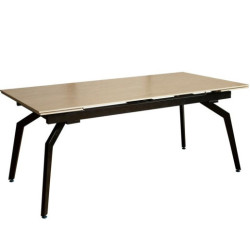 Mesa extensible negro y beige