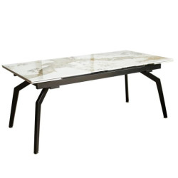 Mesa extensible negro y blanco