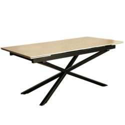 Mesa extensible negro y beige