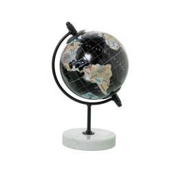 Globo terraqueo negro