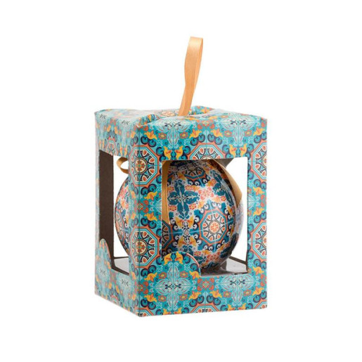 Set de 12 bolas de navidad Decorado con azulejos verdes