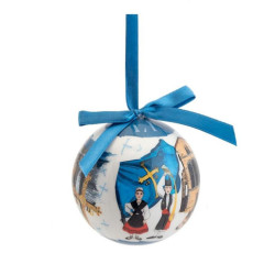 Set de 12 bolas de navidad Decorado con motivos de Asturias