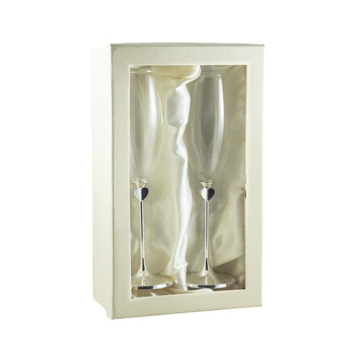 Set de 2 copas de cava Plateado