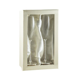 Set de 2 copas de cava Plateado