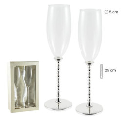 Set de 2 copas de cava Plateado