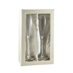 Set de 2 copas de cava Plateado