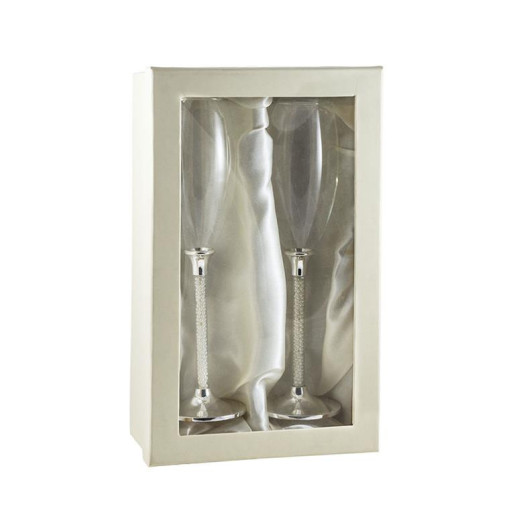 Set de 2 copas de cava Plateado
