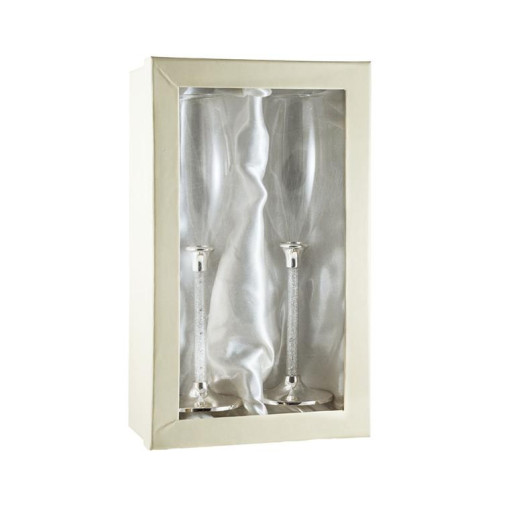 Set de 2 copas de cava Plateado