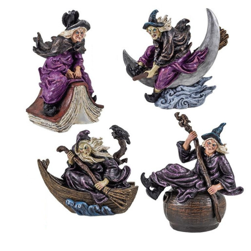 Set de 4 brujas variadas Multicolor