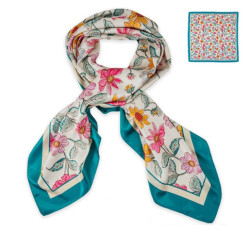 Pañuelo de flores Verde y multicolor