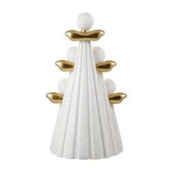 Figura de angelitos Blanco y dorado