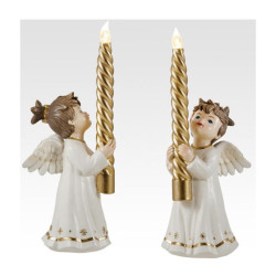 Figura de un angelito Blanco y dorado