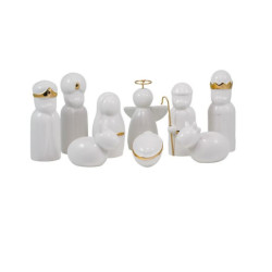 Misterio de 9 piezas Blanco y dorado