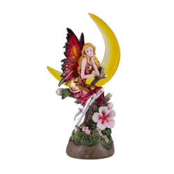 Figura de una hada en la luna Multicolor