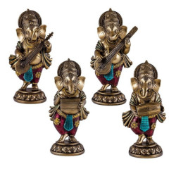 Set 4 figuras ganesha Dorado