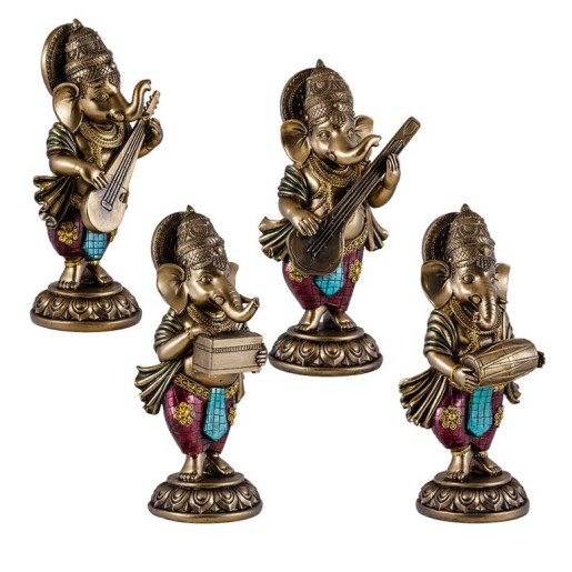 Set 4 figuras ganesha Dorado