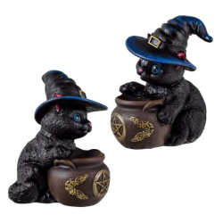 Figura gato brujo Multicolor