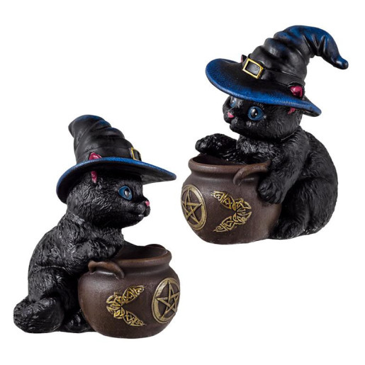 Figura gato brujo Multicolor