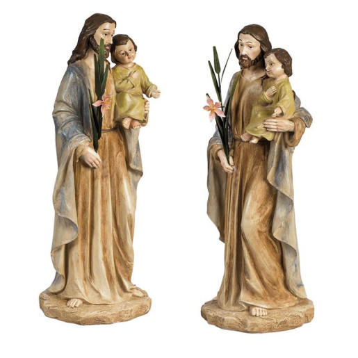 Figura San Jose con el niño Tonos pastel
