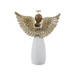 Figura de un angelito Blanco y dorado