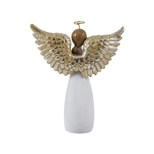 Figura de un angelito Blanco y dorado