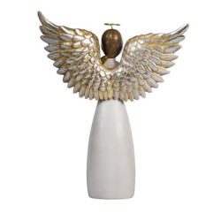 Figura de un angelito Blanco y dorado