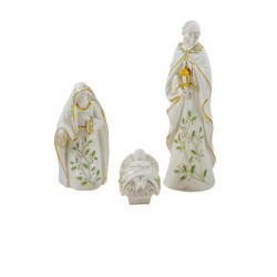 Nacimiento de 3 piezas Blanco y verde