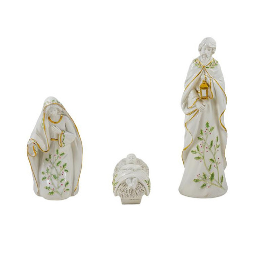Nacimiento de 3 piezas Blanco y verde