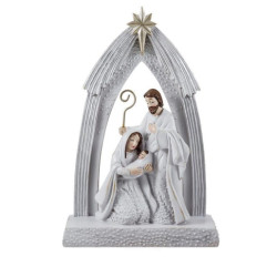 Nacimiento de 1 pieza Blanco y plata