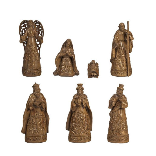 Nacimiento de 7 piezas Dorado