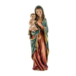 Figura de la virgen Maria con el niño Tonos pastel