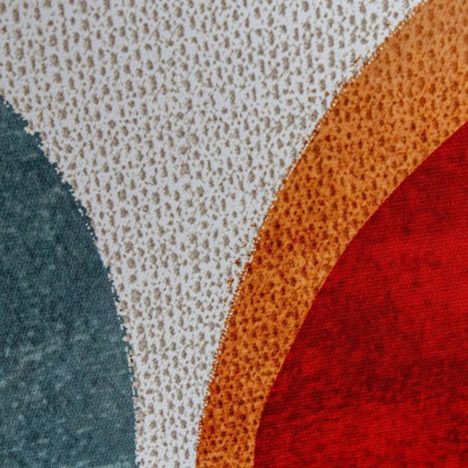 Cuadro lienzo azul, naranja y rojo