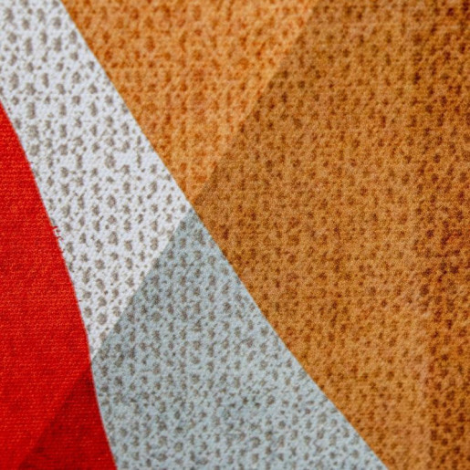 Cuadro lienzo azul, naranja y rojo