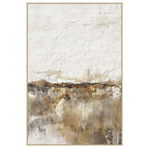 Cuadro lienzo blanco y beige