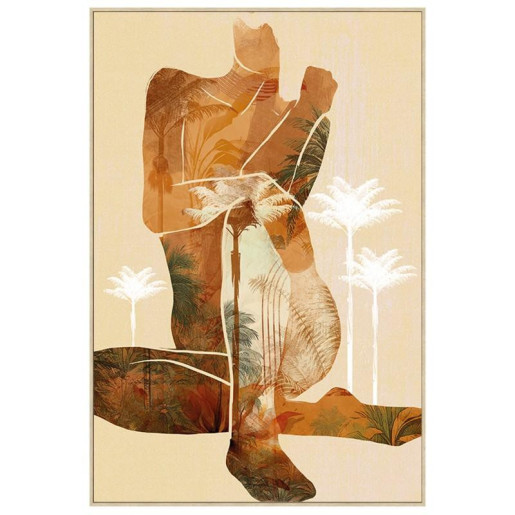 Cuadro lienzo blanco,beige y marron