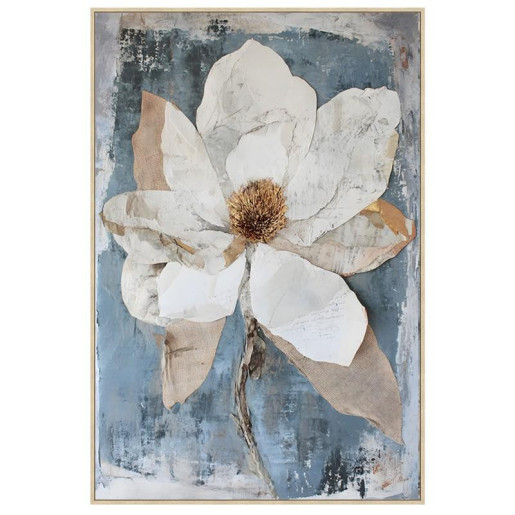 Cuadro lienzo blanco y azul