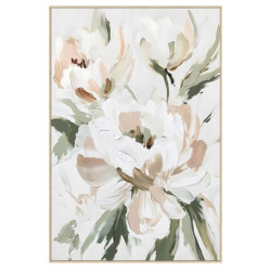 Cuadro lienzo blanco, beige y verde