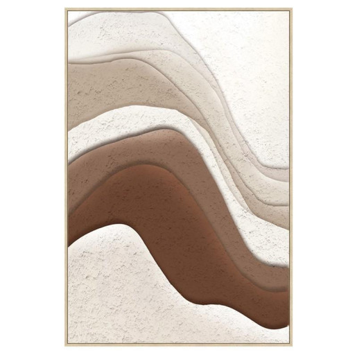 Cuadro lienzo blanco y marron