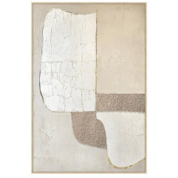 Cuadro lienzo blanco, beige y gris