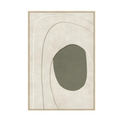 Cuadro lienzo blanco y verde