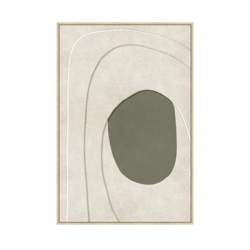 Cuadro lienzo blanco y verde