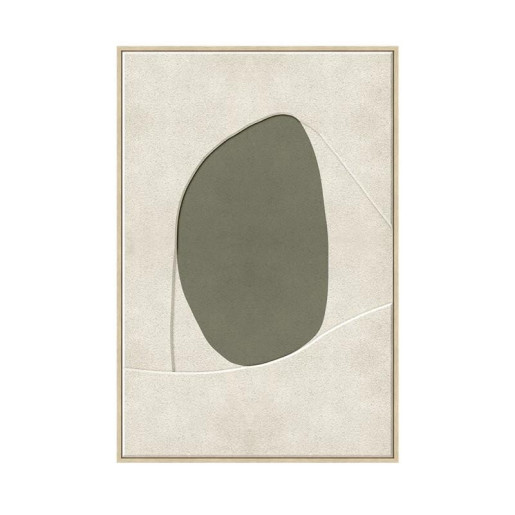 Cuadro lienzo blanco y verde