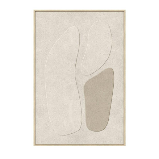 Cuadro lienzo blanco y gris