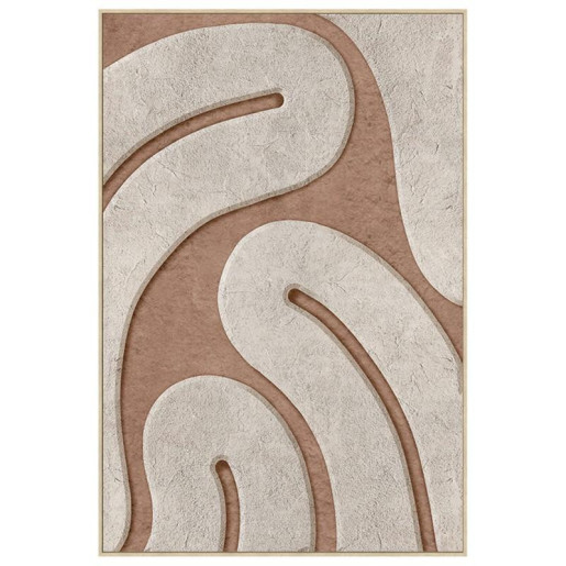 Cuadro lienzo blanco y marron